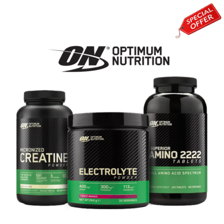 OPTIMUM NUTRITION - CREATINE MONOHYDRATE 300g + ELECTROLYTE 264g + AMINO 2222 160 Tablets