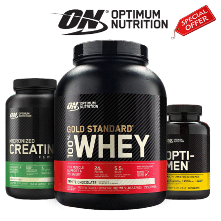 PACK OPTIMUM NUTRITION - WHEY GOLD 2,27kg- CREATINE 300g- MULTIVITAMIN 90Caps