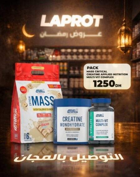 PACK RAMADAN - Critical mass 6KG + Applied creatine 250g + Multivitamin Applied 90 Caps