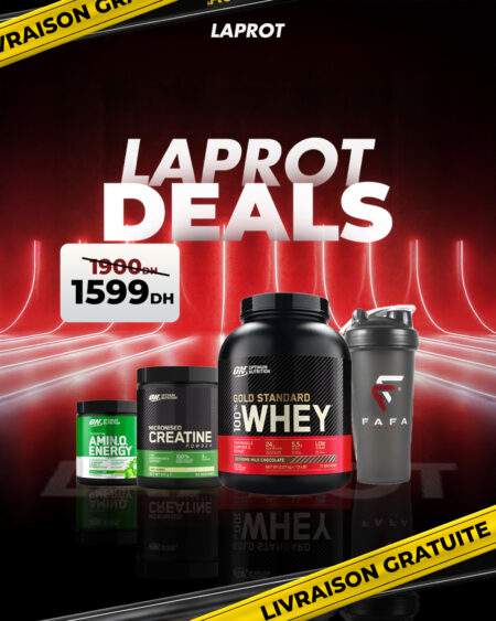 Pack Whey Gold Strandard + Créatine + Amino Energie + Shaker – LAPROT DEALS